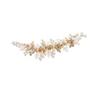POPETPOP Rhinestone Bridal Headpiece with Faux Pearls Crystal Floral Pearl Vine Hair Accessory for Women Sparkling Wedding Hair Vine for Special Events Comfortable Fit for Long Wear