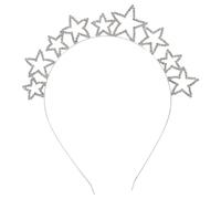 POPETPOP Rhinestone Headband for Women Silver Creative Hair Band Stars for Wedding Guest Wear Rhinestone Hair Band