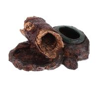 POPETPOP Rocks Style Reptile Food Bowl Lizard Tortoise Snake Gecko Feeding Basin Water Dish Holder for Terrarium Accessories