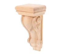 POPETPOP Roman Column Wood Corbels for Walls Decorative Shelf Bracket Vintage Wall Moulding Trim Solid Wood Carved Capital for Fireplace Mantels Beam Supports and Home Wall Decoration