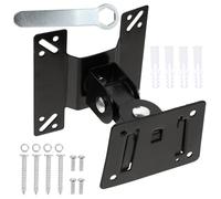 POPETPOP Rotatable Monitor Mount Stand 14-27 Inch Metal Pivot 360° Swivel Lcd Tv Bracket for Computer Screens Wall Mounted Corner Display Support