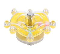 POPETPOP Rotating Parrot Wheel Chew Toy Interactive Yellow Bird Toy