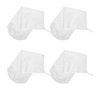 POPETPOP round Bolster Pillow Covers 20x6 Inches with Drawstring Closure 4pcs Breathable and Washable Polyester-cotton Neck Roll Cushion Covers White for Yoga Studios and Travel