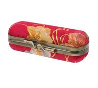 POPETPOP Royal-Style Lipstick Box Mirror Small Portable Case for Lipstick Storage Floral Design Cosmetic Organizer for Women Makeup Purse Bag Travel Use