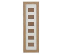 POPETPOP Rustic Wood Picture Frame 6 Grid Rectangle Frame for Conch Shells and Seashells Display with Tabletop and Wall Mounted Features, for DIY Crafting and Office Decoration