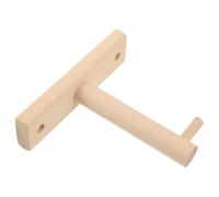 POPETPOP Rustic Wooden Wall Hooks for Entryway, Modern Round Edged Wood Coat Hanger Hooks with Textured Natural Wood Surface, Sturdy Load Capacity for Hanging Backpacks and Keys in Narrow