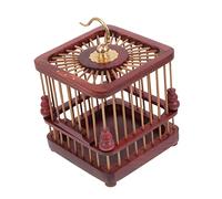 POPETPOP Sandalwood Crafted Square Cricket Box Observation Cage for Boys and Girls Learning Nature Mini Wooden Cricket Holder