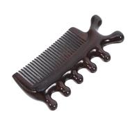 POPETPOP Sandalwood Five-Tooth Wooden Scalp Massager Comb Manual Detoxing Hair Root Massage Tool Face Scraping Gua Sha Function for Men and Women Spa Hair Care