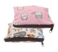 POPETPOP Sanitary Napkin Organizer 2Pcs Portable Period Pouch with Cartoon Cat Print, Water-Repellent Small Toiletry Bag for Office and Nursing