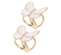 POPETPOP Scarf Secure Hold and Built to Last 2pcs White Zinc Alloy with Elegant Wing Pattern for Daily Wear and Parties