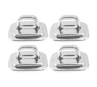 POPETPOP Security Anchor Base Plates with Zinc Alloy Material 4pcs for Laptop Cable Locks and Secure Base Design Silver Laptop Security Universal Compatibility for School and Library Use