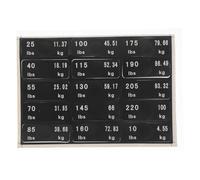 POPETPOP Self-Adhesive Black Weight Label Stickers for Gym Equipment Tracking Progress and Setting Goals Features, Sturdy Multipurpose Sticker Tags for Weight Plates and Fitness Accessories