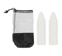 POPETPOP Set of 20 White Roller Skating Training Cones Flat Bottom Design and Portable Pe Material for Outdoor Sports Practice and Agility Drills