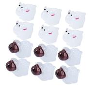 POPETPOP Sheep Figurines Realistic Cartoon Style Glow the Dark 20pcs Resin Miniature Animal Figures and Fine Workmanship for Doll Display Outdoor Decor