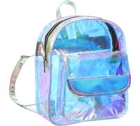 POPETPOP Shiny Backpack for School Bag Womens Casual Travel Bag with Roomy Space and Sturdy Polyester Pvc Material Suitable for Traveling and Excursions