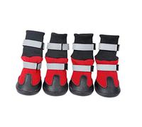 POPETPOP Shoes for Dogs Paws Pet Dog Shoes Rain Booties Anti Comfortable Red Size Xl
