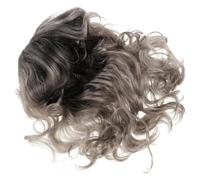 POPETPOP Short Curly Synthetic Wig for Women Fluffy Wavy Hair with Grey Color Stylish Volume Boost for Cosplay Party and Daily Wear