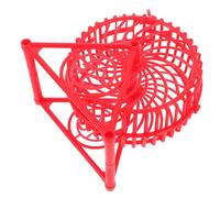 POPETPOP Silent Hamster Wheel for Small Pets Quiet Plastic Exercise Spinner Foot-stuck Design Stylish Red for Hamsters Mice and Gerbils Enhances Pet Habitat