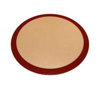 POPETPOP Silicone Baking Mat Non Stick Round Pastry Mat Multi-Purpose Silicone Cooking Sheet Space Saving Baking Pad for Oven Trays