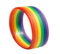 POPETPOP Silicone Bangle Color Bracelet Gay and Lesbian Bracelet Flexible One Size Fits Most Unique Wristband for Pansexual and Bisexual Party Favors