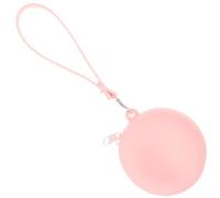 POPETPOP Silicone Coin Purse with Wrist Strap Pink Small Change Pouch Zipper Mini Coin Bag for Birthday