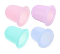 POPETPOP Silicone Cupping Tool 4pcs Hand-Twisted Vacuum Massage Cups for Personal Sports Needs and Home Use