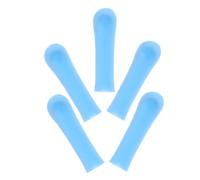 POPETPOP Silicone Ear Spoon Replacement Tips 5pcs Set Soft Flexible Earwax Removal Tool Blue Universal for Adults and Children Safe Ear Cleaning Accessories