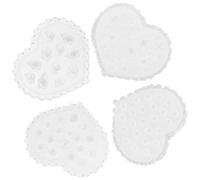 POPETPOP Silicone Flower Nail Charm Molds with Sturdy, Burr-Free Design 4pcs White Polymer Clay Molds for Nail Art and Jewelry Making for Family and Friends