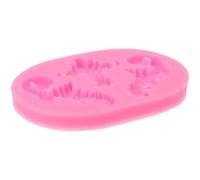 POPETPOP Silicone Relief Mold for Fondant and Chocolate Making, Pink European Vintage Embossed Flexible DIY Candy Mold for Cake Decorating and Soap Craft
