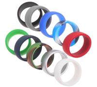 POPETPOP Silicone Simple Design for Men and Women 10pcs Outdoor Sports Comfortable and Smooth Finger Bands Suitable for Sports Activities
