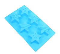 POPETPOP Silicone Soap Making Mold 6-Hole Pentagram Star Shape DIY Handmade Soap Mold for Crafting