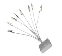 POPETPOP Silver Multi-Head Metal Photo Holder Clip for Tabletop Adornment, Sturdy Plastic and Metal Material, for Holding Photos and Snacks in Home Decorations Or Craft Projects