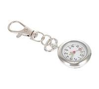 POPETPOP Silver Pocket Watch Pendant Keyring for Nurses with Glass Alloy Material, Easy to Wear Decorative Hanging Pocket Watch, Vintage Style Suitable for Everyday Use Random Style