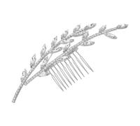 POPETPOP Silver Rhinestone Bridal Hair Comb for Women, Crystal Wedding Hair Accessories Side Comb, Bride Headpiece for Updos and Bridesmaids