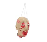 POPETPOP Simulation Human Head Ornament Scary Halloween Decoration Realistic Hanging Head for Haunted House Parties for Spooky Scenes and Bar Decor Halloween Prop