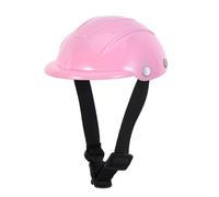 POPETPOP Small Dog Motorcycle Helmet for Riding - Pink Hard Protective Safety Cap with Adjustable Chin Strap - Tiny Breed Crash-proof Headgear for Outdoor Biking and Travel