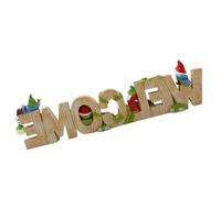 POPETPOP Small Gnome Welcome Statue Resin Figurine for Lawn Office Decor