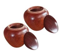 POPETPOP Small Keepsake Urns 2Pcs Wooden Cremation Boxes for Adult and Pet Ashes Compact Portable Memorial Storage