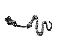 POPETPOP Snake Design Belly Button Ring 316l Stainless Steel Navel Piercing Jewelry with White Crystal Decor for Women Body Jewelry