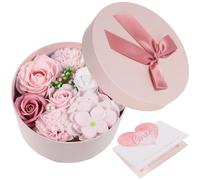 POPETPOP Soap Flower Box with Luxury Wrapping Packaging Pleasant Smelling Artificial Soap Flowers Random Color for Mother's Day and Teachers Day Home Decor