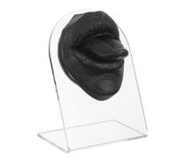 POPETPOP Soft Silicone Tongue and Mouth Model for Piercing Practice, Realistic Black Silicone Body Part with High Simulation, Flexible Design for Display and Beauty Schools