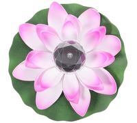 POPETPOP Solar Lotus Light Floating Lotus Lights 11x11x3.14inch Eva Decorative Lighting Romantic High Simulation Design for Garden Pond Festival Activities