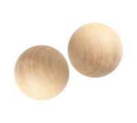 POPETPOP Solid Wood Craft Balls 7Cm Unfinished Round Hardwood Spheres 2Pcs for DIY Painting and Carving Art Projects