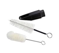 POPETPOP Soprano Saxophone Cleaning Brush Pair with Whistle Feature for Mouthpiece and Instrument Maintenance