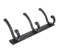 POPETPOP Space Aluminum Wall-Mounted Coat Hooks, 3-Prong Gunmetal Grey Garment Rack, Bathroom and Hall Towel Hat Hook for Door, Metal Sturdy Home Storage Hanger