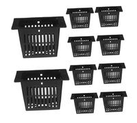 POPETPOP Square Cultivation Basket 10pcs Pe Black for Plant Roots