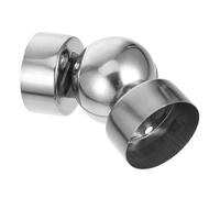 POPETPOP Stainless Handrail Connector and End Caps Sturdy Pipe Fitting Corner Support for Indoor and Outdoor Stair Railings, Universal Round Handrail Plug for Secure Stairway Installation