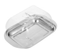 POPETPOP Stainless Steel Butter Dish with Lid Reusable and Firm Rectangular Butter Container for Kitchen and Thanksgiving Day Use Classic and Modern Design