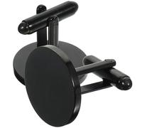 POPETPOP Stainless Steel Cufflinks for Men, 1 Pair Business Cuff Links with Double-sided Brushed and Polished Finish, Easy to Use Shirt Accessories for Business Partnerships