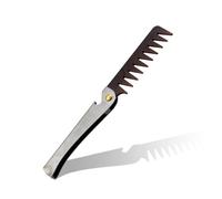 POPETPOP Stainless Steel Handle Narrow Tooth Hair Comb for Men Foldable Pocket Comb Relieves Headache and Stimulates Blood Circulation Suitable for Fathers and Husbands